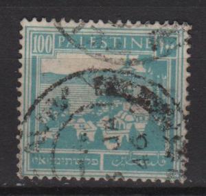 Palestine 1927 - Scott 80 used- 100m, Tiberias & Galilee sea