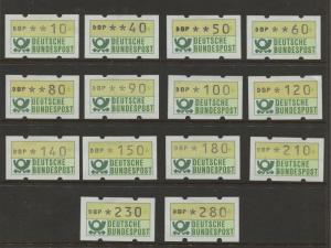 Germany -Scott ? -Automatic Vending Issue-1981 - MNH - Set of 14 Stamps