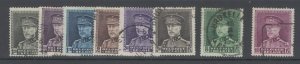 Belgium Scott 229-36 used