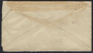 Scott # 156 & (4) # 158  Lot E 309  on Envelope Mailed to Franklin, Co. IN  Used