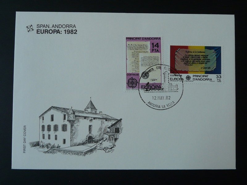 Europa Cept 1982 FDC Spanish Andorra