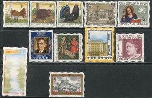 AUSTRIA Sc#1221//1242 1982-83 11 Different Complete Commems OG Mint NH