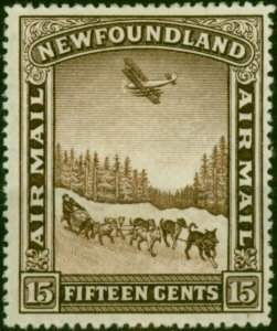 Newfoundland 1931 15c Chocolate SG195 Fine MM