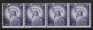 United States - Scott #1057 -VF- (NH) - 3c - Line Pair - w/Partial Plate Number
