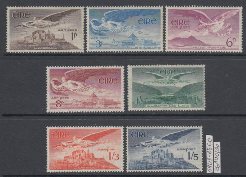 XG-AK360 IRELAND - Airmail, 1948/65 Castles, Vox Hiberniae SG140/3b MNH Set