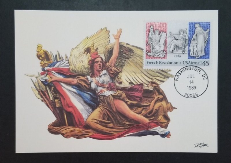 1989 French Revolution US Scott C120 Stamp FDC Maxi Card M2238