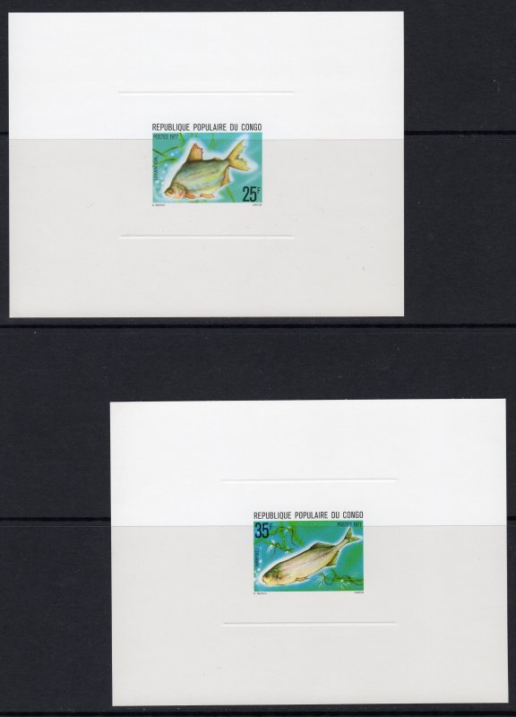 Congo (Brazzaville) 1977 Mi#564/568 FISHES  5 Deluxe Souvenir Sheets  MNH
