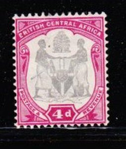 Album Treasures British Central Africa Scott # 46  4p Coat of Arms Mint Hinged