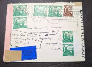 1944 Censored Ireland Airmail Cover Dublin to Washington DC USA