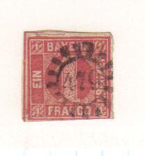 German - Bavaria Scott Cat. No. 4 SCV $19.00