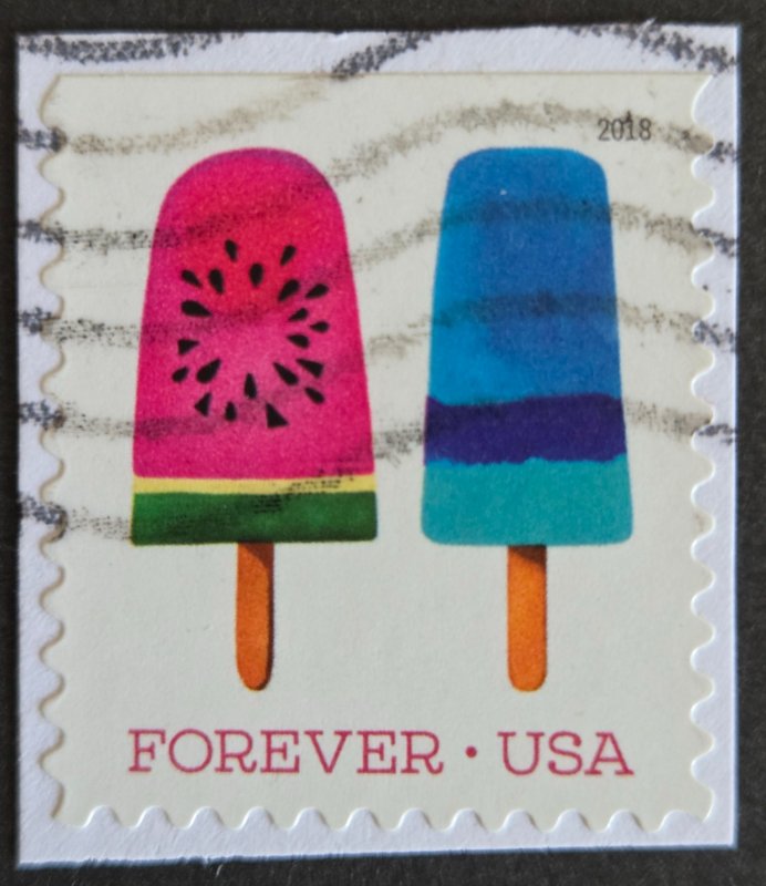 US 5286 (2018 Frozen Treats - Pink Circular Seed Design Popsicle)