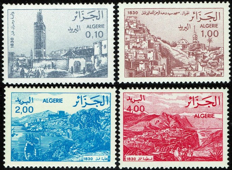 Algeria #731-34  MNH - Views Oran, Mosques, Bejaia, Constantine (1984)