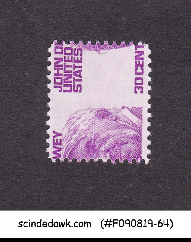 UNITED STAES USA - 1965 30C SCOTT#1291 1V MNH ERROR PERFORATION SHIFTED