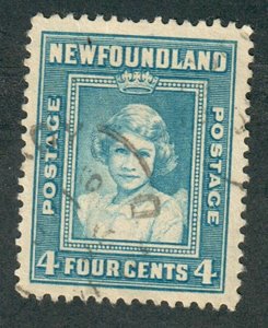 Newfoundland #256 used single - perf 12.5