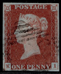 GB QV SG8, 1d red-brown PLATE 66, FINE USED. Cat £35. IRELAND KI