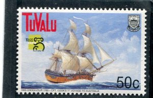 Tuvalu 1999 SAILBOAT HMS Endeavour CPT COOK'S 1 value Perforated Mint (NH)