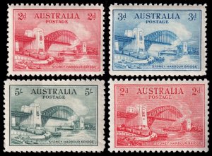 Australia Scott 130-132, 133 (1932) Mint NH/H VF, Complete Set, CV $480.00 M