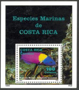 COSTA RICA 1994 100col MARINE LIFE Souvenir Sheet Sc 475 MNH