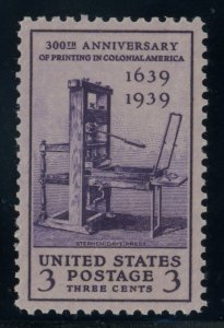 US Scott #857 Printing Tercentenary 3c - PSE Cert - Superb 98 - MNH -SMQ $50.00 