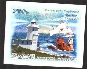 Korea 2009 Lighthouses Tater Du United Kingdom Sailing Ships Imperf. MNH