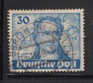 Germany  Berlin 1949 used Scott #9N63 30pf Goethe, 'Faust'