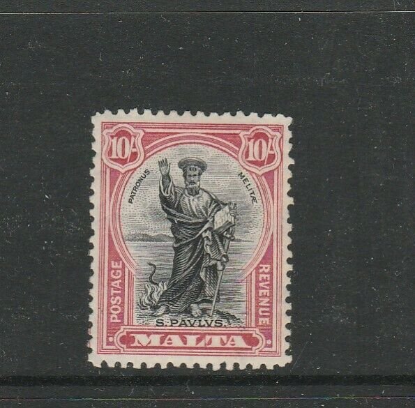 Malta 1930 Postage & Revenue 10/- MM SG 209