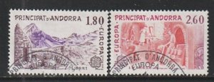1983 Andorra, French - Sc 307-8 - used VF - 2 single - Europa