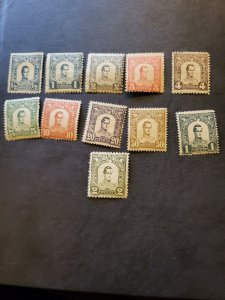 Stamps Columbia Antioquia Scott #117-27 hinged