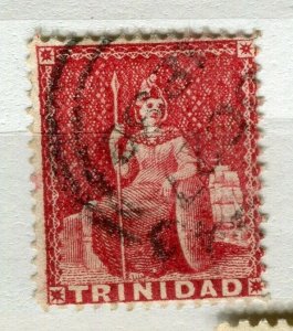 TRINIDAD; 1860s early classic Britannia issue used 1d. value