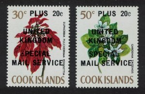 Cook Is. Surch PLUS 20c UNITED KINGDOM SPECIAL MAIL SERVICE 1971 MNH