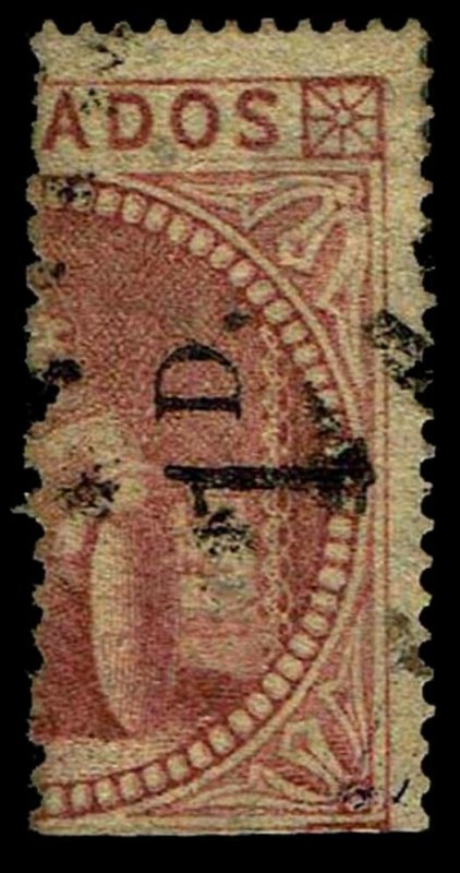 1878 Barbados #57 Slanting Serif with RPS Cert - Used - VF - CV$850.00 (E#4049)