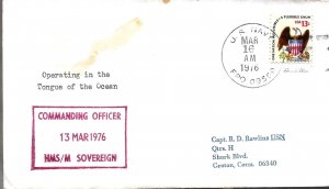 HMS/M SOVEREIGN 16 Mar 1976 Operating in the Tongue of the Ocean