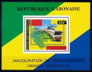 [63443] Gabon 1986 Railway Train Eisenbahn Chemin de Fer Souvenir Sheet MNH