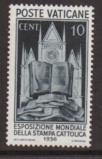Vatican City   #48   MNH  1936  allegory.  world exposition. 10c