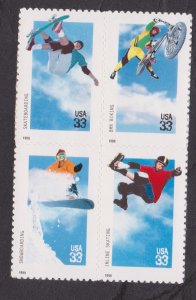 3321 -3324 Xtreme Sports F-VF MNH block of 4