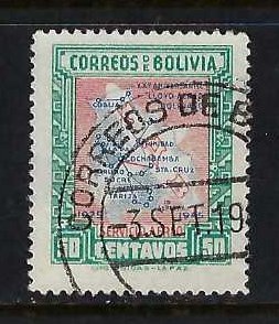 BOLIVIA C107 VFU MAP R11-173-8