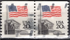 USA; 1981: Sc. # 1895:  Used Perf. 10 Coil Se-Tenant Single Stamps