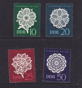 German Democratic Republic DDR #837-840 MNH 1966  Plauen lace