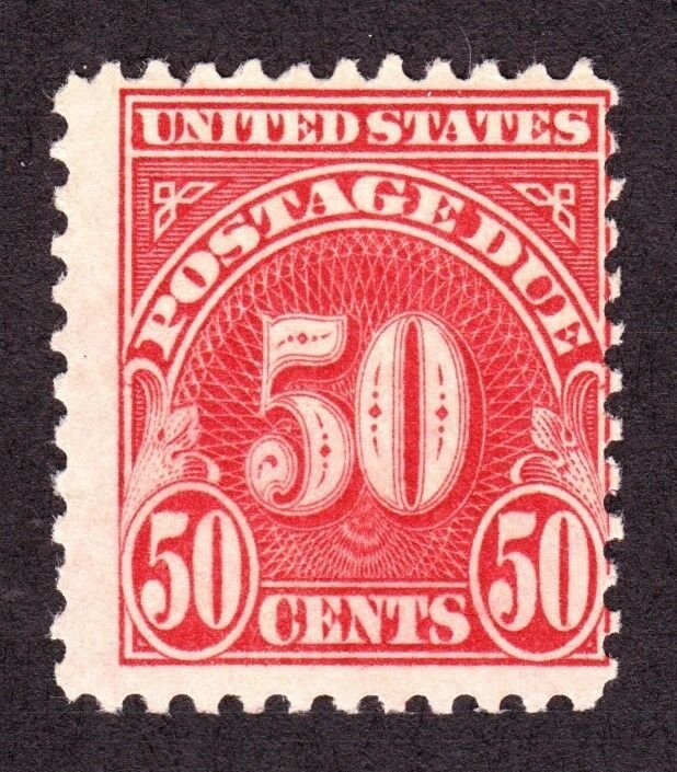 US J76 50c Postage Due Mint Fine OG NH SCV $375