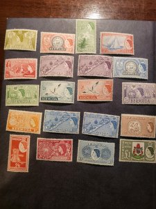 Stamps Bermuda 143-62 never hinged