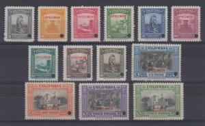 COLOMBIA 1941 Sc C121-C133 FULL SET OF PERF PROOF + SPECIMEN MNH F,VF 