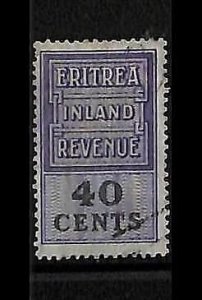 ZA0181f6 - British ERITREA  - STAMPS - FISCAL STAMP  Revenue - USED