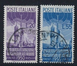 1950 Italy - Republic No. 623/624 Series Broadcast Used