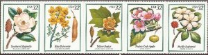 Flowering Trees PACK OF TEN (Two strips of 5) 32 Cent Postage Stamps Scott 3197a