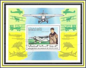 Mauritania #372 Aviation History Souvenir Sheet CTO