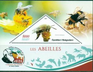 BEES INSECTS FAUNA CHARLES DARWIN MADAGASCAR 2019 MNH STAMP SET 4 SHEETS