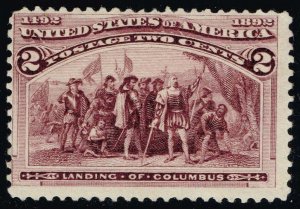 US #231 Landing of Columbus; MNH