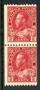 Canada 1915 KGV 2¢ Carmine Perf 12 Coil Scott # 132 MNH V688