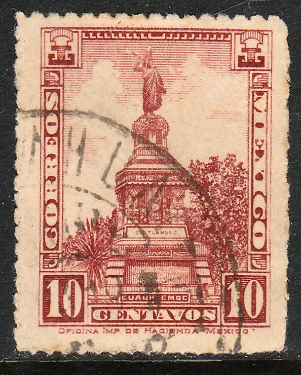 MEXICO 639, 10cents CUAUHTEMOC MONUMENT Unwmk USED (389)