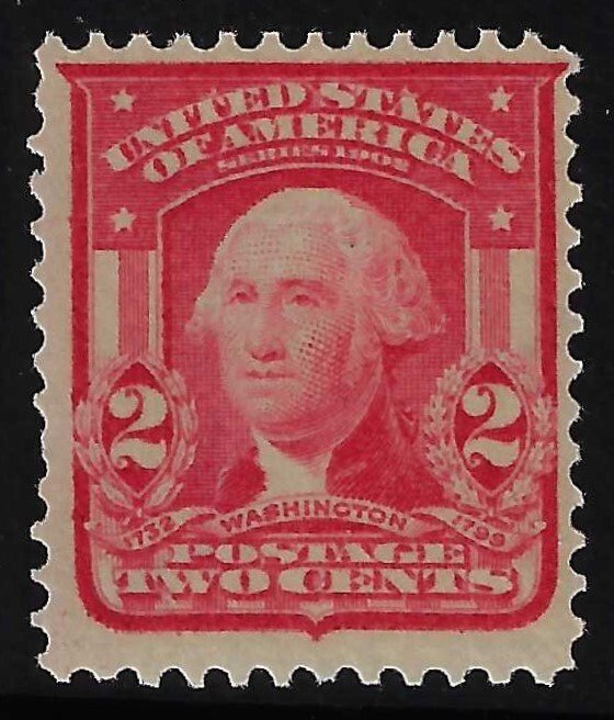 Scott #319c - VF-OG-LH - Beautiful scarlet shade, type I. Woefully undervalued.
